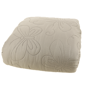 Покрывало 260х260см DENASTIA Бабочки двустороннее бежевое 100% полиэстер U000289 000000000001204707