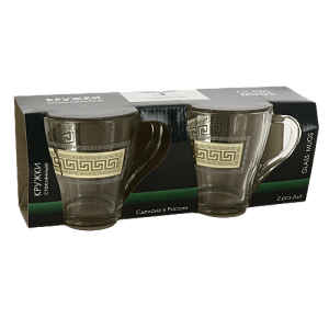 Набор чайных кружек 2шт 250мл ПРОМСИЗ Барокко стекло 000000000001200655