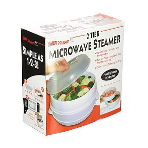 Двухуровневая пароварка для СВЧ Вкус и Польза Bradex 000000000001145031