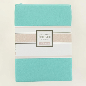 Простыня на резинке 90х200см ОТК ПРОИЗВОДСТВО трикотажная кулирка 120гр 100% хлопок микс/90х200 000000000001205993