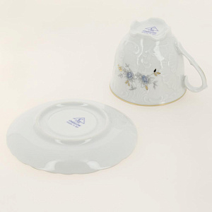 Сервиз кофейный 6 предметов (чашки 170мл) CMIELOW 9706 blue фарфор 000000000001172765