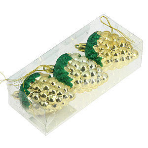 Набор декоративных украшений ВиноградПосуда Центр, 7 см, 3 шт. 000000000001161820