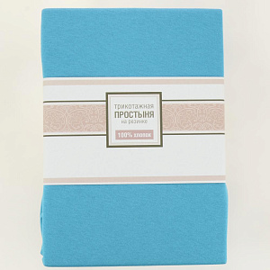 Простыня на резинке 90х200см ОТК ПРОИЗВОДСТВО трикотажная кулирка 120гр 100% хлопок микс/90х200 000000000001205993