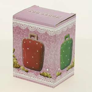 Декоративная копилка Синяя в горошек из керамики / 10х9х6см арт.76545 000000000001195735