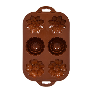 Форма для выпечки 29х17см MARMITON Цветочки силикон 000000000001163987