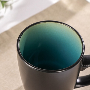 Кружка 380мл ДОЛЯНА Глянец серый керамика 000000000001211111