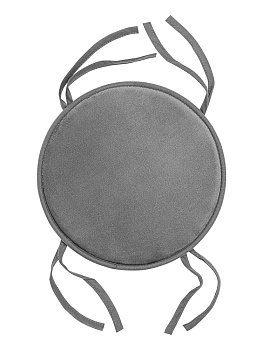 Подушка на стул 35см DE'NASTIA мемори круглая серый полиэстер 000000000001219889