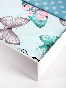 Комплект постельного белья 1,5-спальный BUENAS NOCHES Fiona Пододеяльник на молнии 145х215см простыня 150х215см наволочка 70х70см-2шт сатин хлопок 000000000001215535