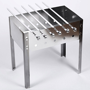 Мангал 400х250х140мм толщина 0,5мм без шампуров в коробке сталь 000000000001211096