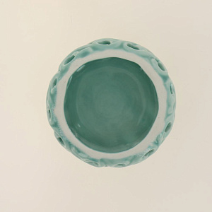 Декоративная Голубая резная шкатулка (фарфор) / 7,5X7,5X4,5см арт.79187 000000000001195731