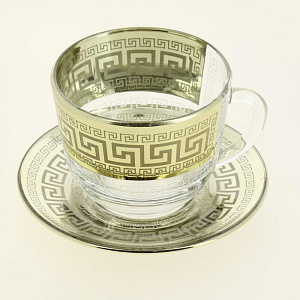 Набор чайный 12 предметов ПРОМСИЗ Люкс (кружка-6шт + блюдце-6шт) стекло 000000000001207844