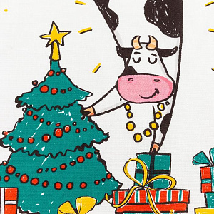 Полотенце "Доляна" Новогодняя елка 35х60см, 100% хлопок 160г/м2 5059184 000000000001202356