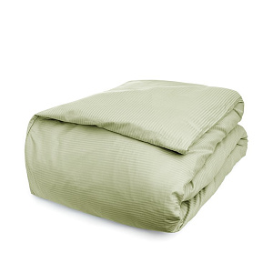 Пододеяльник 145х210см DE'NASTIA светло-зеленый сатин-страйп 3мм хлопок-100% 000000000001215561