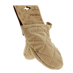 Руковица для кухни DE'NASTIA Пионы бежевый 100%Хлопок K00016 000000000001167279