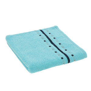 Полотенце махровое 50*90 Чекерс аква пр-ва Азербайджан, гладкокрашеные с контрастным бордюром, 100% хлопок, кольцевая пряжа. 108543 000000000001196789