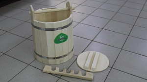 Кадка с гнетом 25л БАННАЯ ЛИНИЯ липа 000000000001187959