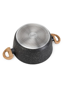 Набор посуды для приготовление 3 предмета (сковорода 24см/кастрюля 6л/крышка 24см) серый алюминий 000000000001229788