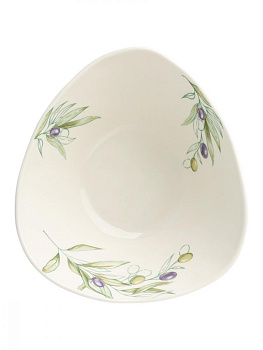 Салатник 22x20x8,5см/1,1л DE'NASTIA Оливки фарфор 000000000001217740