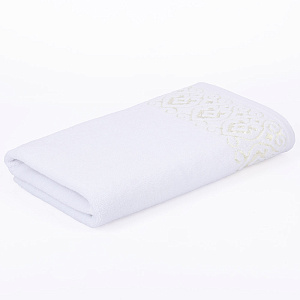 Полотенце махровое 50х90см LUCKY Итальянский бордюр айвори хлопок 100% 000000000001212837