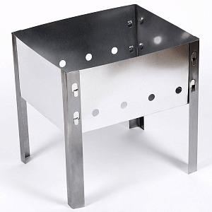 Мангал 300х250х140мм толщина 0,5мм без шампуров в коробке сталь 000000000001211095