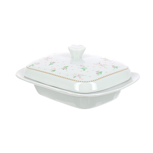 Маслёнка Mix&Match Porcelaine Czech Gold Hands, розовый 000000000001136198