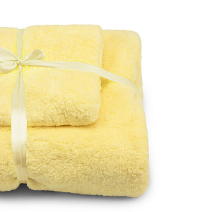 Набор полотенец 35х75см+140х70см желтый микрофибра полиэстер 000000000001218073