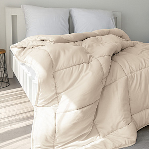 Одеяло-покрывало 1,5-спальное 140x205см DE'NASTIA молочный полиэстер 000000000001219103
