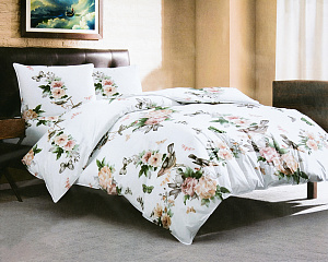 Комплект постельного белья 2-спальный LUCKY Тропический 70х70 пододеяльник 175х215см простынь 200х220см наволочки 70х70см-2шт поплин 100% хлопок 000000000001212745