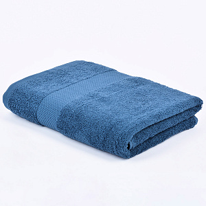 Полотенце махровое 70х130см СОФТИ бордюр magic темно-синее плотность 420гр/м 100% хлопок 000000000001212244