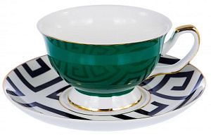 Пара чайная 200мл/блюдце BALSFORD Палитра Янира зелень фарфор 000000000001185934