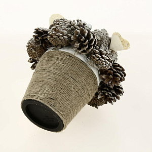 Новогоднее украшение цветок в горшке из шишек. Размер 18*18*18смСрок годности: не ограниченАрт.Mdr-D19-071 000000000001202659