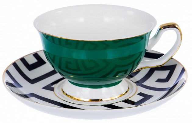 Чайная пара (чашка 200мл) BALSFORD Палитра Янира зелень фарфор 000000000001185934