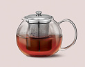 Чайник заварочный 1л SERVITTA Perfect металлический фильтр стекло 000000000001214583