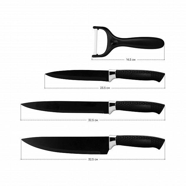 Набор ножей 4 предмета вставка серебро металл 000000000001219553