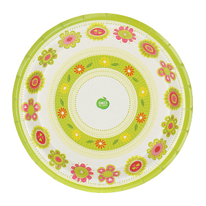 Набор одноразовых тарелок Лужайка Европак Трейд, 210мм, 6 шт. 000000000001144347