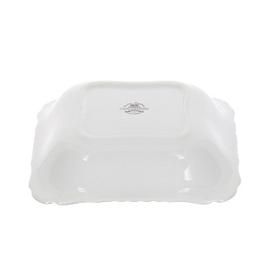 Квадратный салатник Платиновая отводка Porcelaine Czech Gold Hands, 21 см 000000000001136293