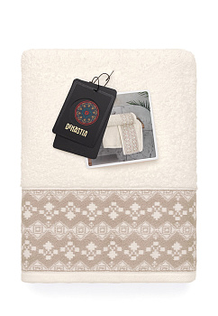 Полотенце 70х130см DE'NASTIA ТАЛИСМАН молочный хлопок-100% 000000000001215370