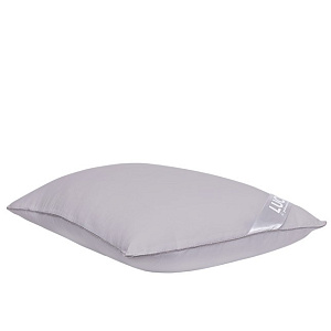 Подушка 48x70см LUCKY серый с серым кантом искусственный Лебяжий пух полиэстер 000000000001210036