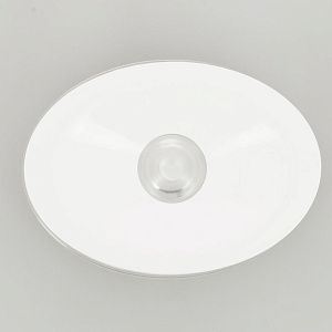 Мыльница DE'NASTIA овал двойной белый пластик 000000000001207109