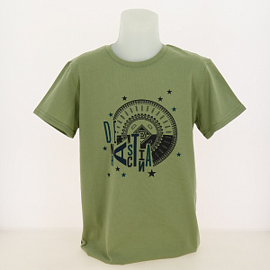 Футболка для мальчика DE'NASTIA трикотаж 140 (9-10лет) зеленый 100%Хлопок I000152 000000000001178268