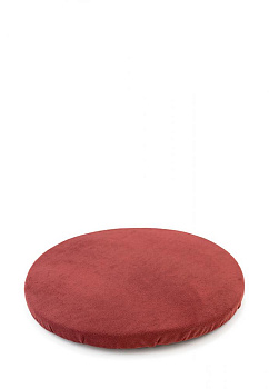 Круглая подушка на стул DeNASTIA 31,5см бархатная, цвет бордовый P111190 000000000001200414