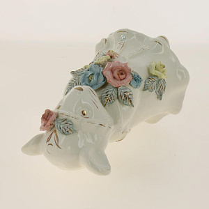 Копилка крыса хозяюшка лепка больша глазурь белая (ак-22735) 000000000001191952