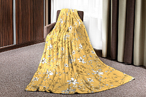 Плед 1,5-спальный 150х200см Павлина Аэро Софт Naturelle желтый полиэстер 000000000001186164