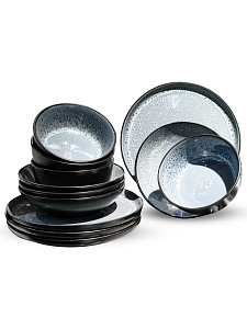 Набор столовый посуды 12 предметов (обеденная 26см-4шт/суповая 20см-4шт/салатник 15см-4шт) керамика 115-2 000000000001228964