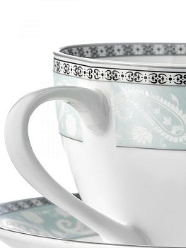 Пара чайная 315мл/14,5см ESPRADO Arista Blue костяной фарфор 000000000001193124