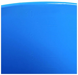 Ведро мерное с крышкой 10л ИНТЕРМ утолщенная стенка синий пластик 000000000001221229