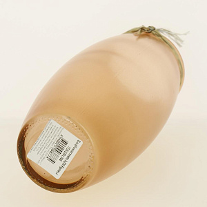 Ваза стеклянная бочка 23,5 см, тонировка Бронза с ленточкой Раффа 7735/230/c108 000000000001191049