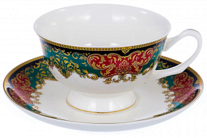 Набор чайн16шт чашка/блюдце/чайник/сахарница/подставка подарочная упаковка фарфорМаркиза122-05016 000000000001197843