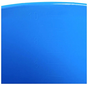 Ведро мерное с крышкой 10л ИНТЕРМ утолщенная стенка синий пластик 000000000001221229