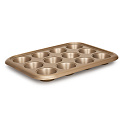 Форма для выпечки маффинов 12шт 38x29,5x3,5см LUCKY Золотые Грани 0,5мм углеродистая сталь 000000000001217837